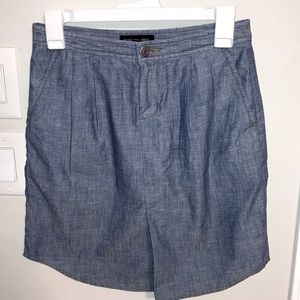 Banana Republic blue jean pleated skirt